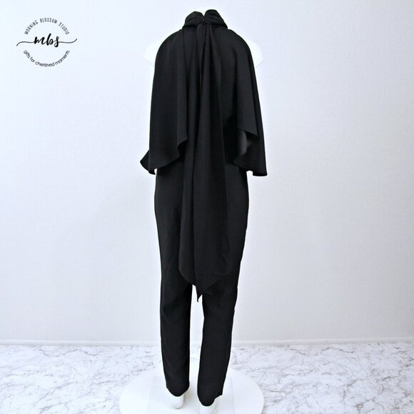 NWT Finders Keepers Real Slow Halter Neck Cold Shoulder Jumpsuit Black Women S - Picture 7 of 15